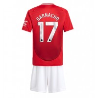 Maglie da calcio Manchester United Alejandro Garnacho #17 Prima Maglia Bambino 2024-25 Manica Corta (+ Pantaloni corti)